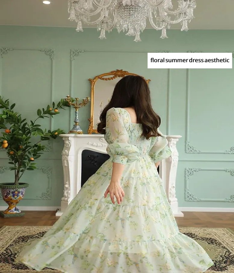 floral summer dress aesthetic
